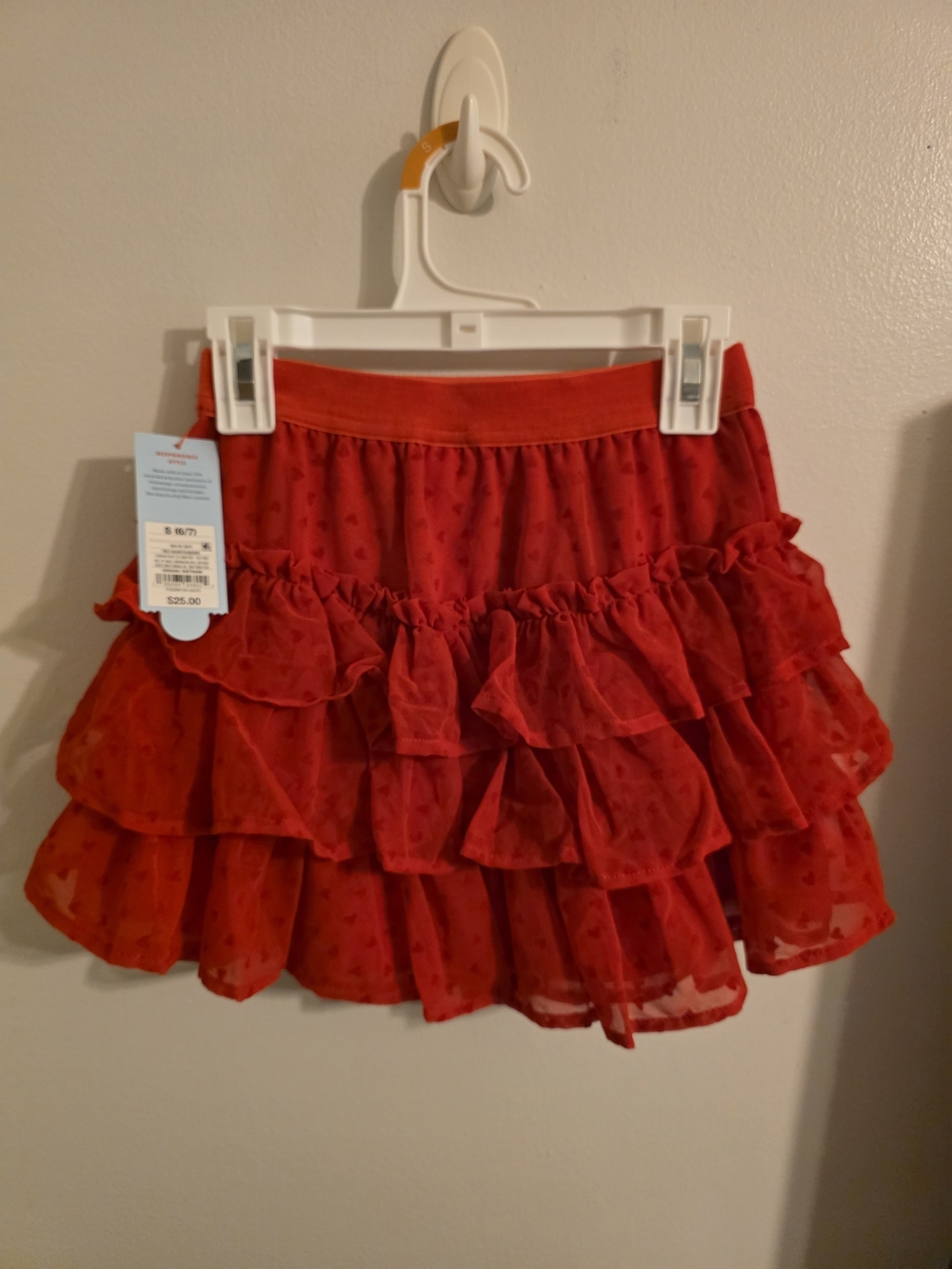 Cat & Jack Red Tiered Ruffle Skirt